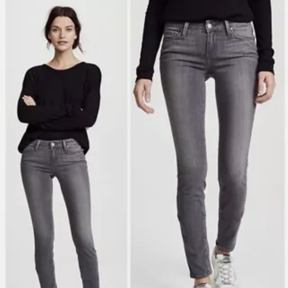 PAIGE Women's Grey Vertugo Ankle Jeans | Raw Hem. Size 25. 🩶